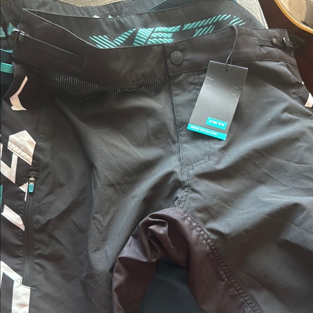 Yeti Black and Teal Pants
